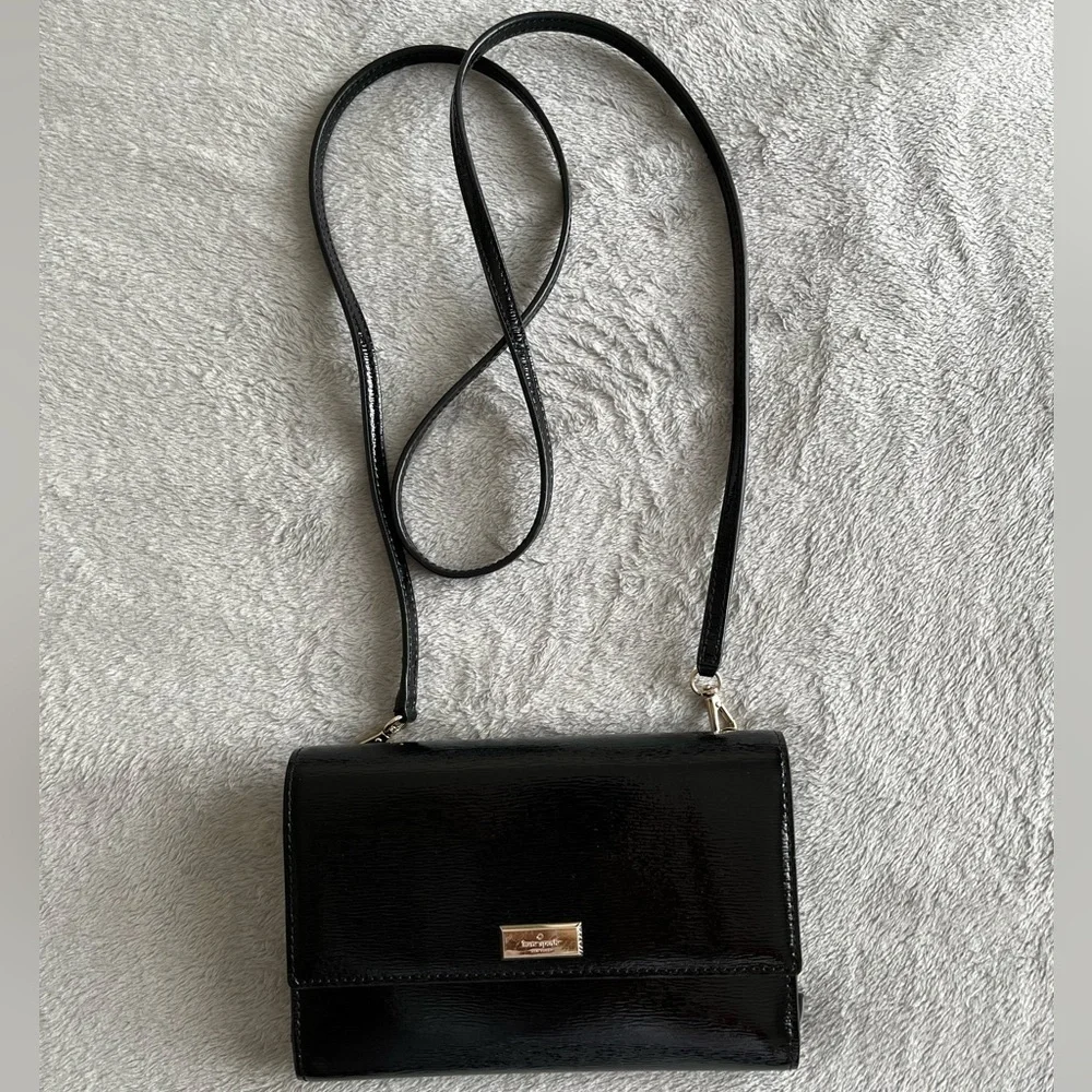 Kate Spade New York Black Patent Leather Crossbody Bag